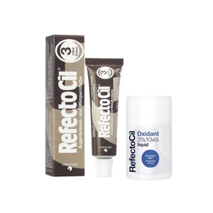Kit 1 Tinta e 1 Oxidante de Sobrancelhas Refectocil N° 3 Castanho Natural