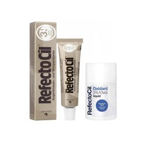 Kit 1 Tinta e 1 Oxidante de Sobrancelhas Refectocil N° 3.1 Castanho Claro