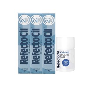 Kit Refectocil 3 Tinta + 1 Oxidante N° 2.1 Azul Profundo