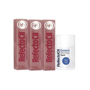 Kit Refectocil 3 Tinta + 1 Oxidante N° 4.1 Vermelho