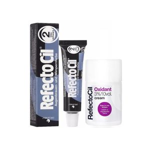 Kit Refectocil 1 Tinta + 1 Oxidante Creme N°2 Preto Azulado