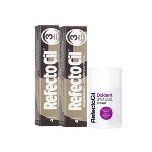 Kit Refectocil 2 Tinta + 1 Oxidante Creme Nº3 Castanho Natural