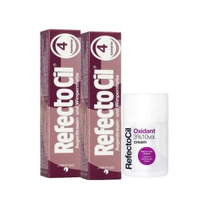 Kit Refectocil 2 Tinta + 1 Oxidante Creme N° 4 Acaju