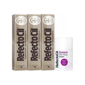 Kit Refectocil 3 Tinta + 1 Oxidante Creme N°3.1 Castanho Claro