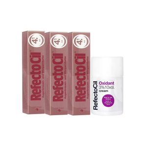 Kit Refectocil 3 Tinta + 1 Oxidante Creme N° 4.1 Vermelho