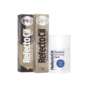 Kit Refectocil 2 Tintas + 1 Oxidante Castanhos - Nº3 e Nº 3.1