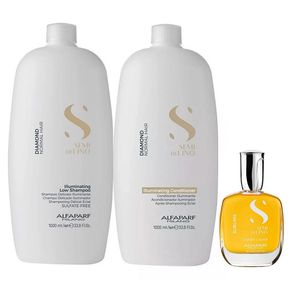Kit Banho de Brilho Alfaparf Semi Di Lino Diamond Grande