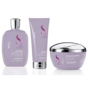 Kit de Tratamento Alfaparf Semi di Lino Smooth Pequeno