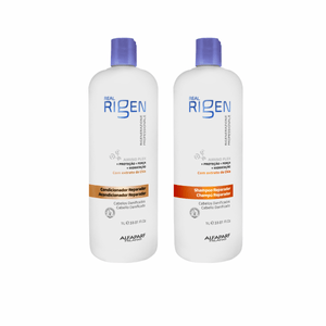 Kit Shampoo e Condicionador Reparador Alfaparf  Real Rigen 1 Litro