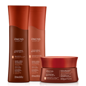 Kit Shampoo, Condicionador e Máscara Amend Cobre Effect